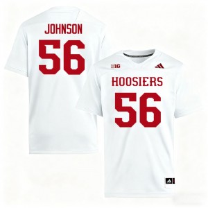 #56 Chance Johnson University of Indiana White Men Jersey Embroidery College Football 573904-669