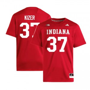 #37 Heath Kizer Indiana Crimson Mens Jerseys Replica College Football 833788-344