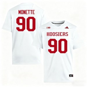 #90 J'mari Monette Indiana White Men's Jersey Official College Football 431735-294