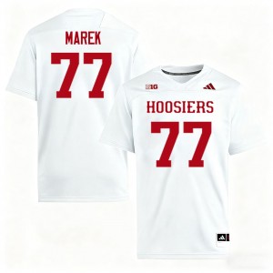 #77 Matt Marek Indiana Hoosiers White Mens Jerseys NCAA College Football 463377-571