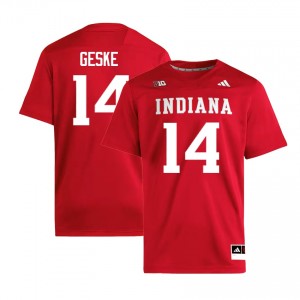#14 Maverick Geske The Hoosier State Crimson Mens Jersey Stitched College Football 820937-939