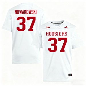 #37 Riley Nowakowski Indiana University White Men's Jerseys 2025 College Football 215920-592