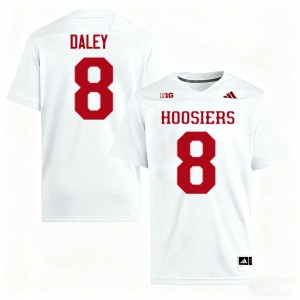 #8 Stephen Daley Indiana Hoosiers White Men's Jersey Game College Football 497575-896