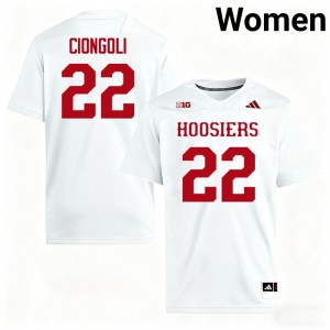 #22 Ace Ciongoli The Hoosier State White Women's Jersey Alumni College Football 865981-591