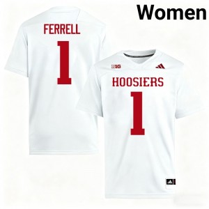 #1 Amare Ferrell Indiana Hoosiers White Women's Jerseys University College Football 421991-961