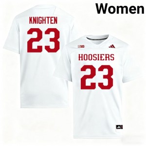 #23 Amariyun Knighten The Hoosier State White Womens Jerseys Stitched College Football 847368-688