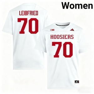 #70 Austin Leibfried Indiana Hoosiers White Women Jerseys Player College Football 294930-640