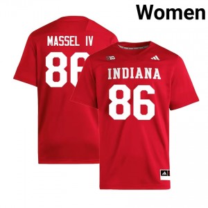 #86 Bruno Massel IV University of Indiana Crimson Women Jerseys Stitched College Football 660026-462