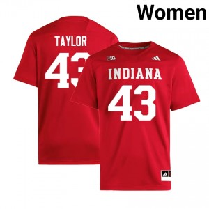#43 Bryce Taylor IU Crimson Womens Jerseys Alumni College Football 355095-603