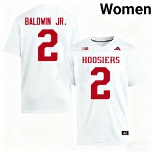 #2 Byron Baldwin Jr. IU White Women Jersey Player College Football 498051-744