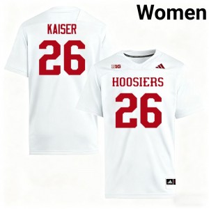 #26 Cade Kaiser IU White Women's Jersey Player College Football 141640-753