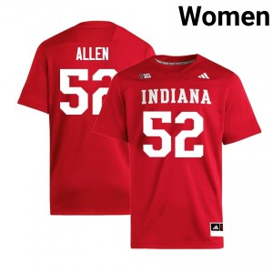 #52 Clayton Allen IU Crimson Womens Jersey Replica College Football 329414-450