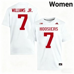 #7 E.J. Williams Jr. Indiana Hoosiers White Women's Jerseys Replica College Football 729212-964