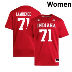 #71 Evan Lawrence The Hoosier State Crimson Women Jerseys Stitched College Football 467124-877