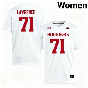 #71 Evan Lawrence Indiana White Womens Jerseys 2025-26 College Football 543672-485