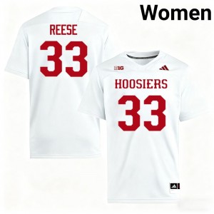 #33 Garrett Reese The Hoosier State White Women Jerseys Replica College Football 132899-944
