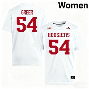 #54 Jack Greer The Hoosier State White Women Jerseys University College Football 634962-160