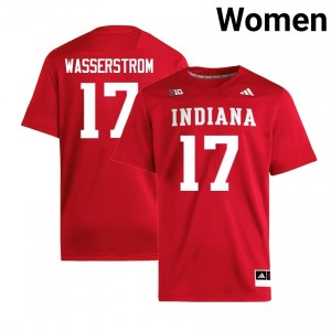 #17 Jackson Wasserstrom Indiana University Crimson Women Jersey Alumni College Football 254426-223