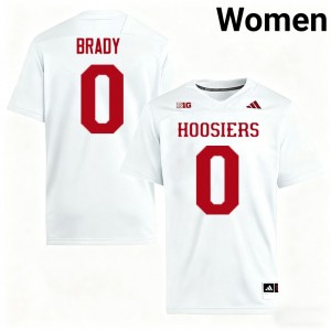 #0 Jonathan Brady Indiana University White Womens Jerseys NCAA College Football 569505-425