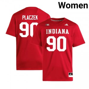 #90 Josh Placzek Indiana University Crimson Women Jersey Embroidery College Football 350437-861