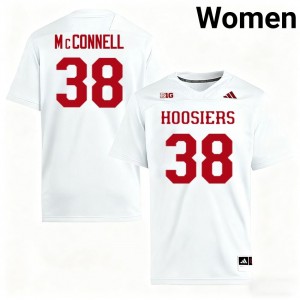#38 Kaden McConnell Indiana White Womens Jerseys Embroidery College Football 988726-803