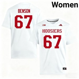 #67 Kahlil Benson IU White Womens Jersey NCAA College Football 744865-678