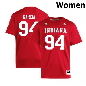 #94 Kyler Garcia University of Indiana Crimson Women's Jerseys Replica College Football 547987-236