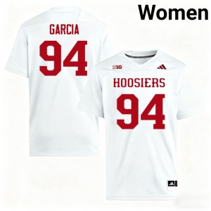 #94 Kyler Garcia Indiana Hoosiers White Women's Jerseys 2025-26 College Football 293140-866