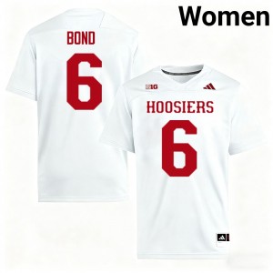#6 LeBron Bond Indiana Hoosiers White Womens Jersey Player College Football 378730-917