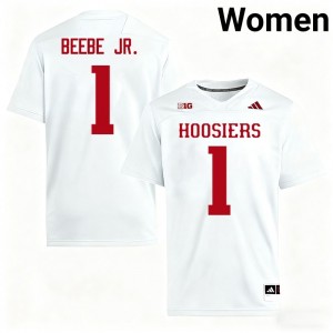 #1 Lee Beebe Jr. IU White Women's Jerseys NCAA College Football 941023-731