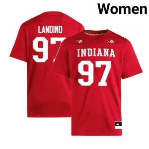 #97 Mario Landino Indiana Crimson Women Jerseys High School College Football 453101-130
