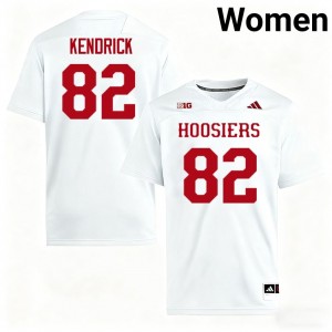 #82 Myles Kendrick Indiana Hoosiers White Women Jersey Embroidery College Football 930694-689