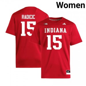 #15 Nico Radicic University of Indiana Crimson Womens Jersey Game College Football 713992-853