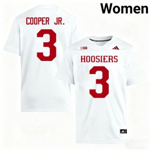 #3 Omar Cooper Jr. Indiana Hoosiers White Women Jerseys NCAA College Football 607954-550