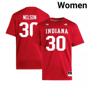 #30 PJ Nelson The Hoosier State Crimson Women's Jerseys Game College Football 878683-254