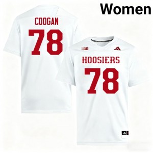 #78 Pat Coogan IU White Womens Jerseys Game College Football 692960-543