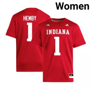 #1 Roman Hemby University of Indiana Crimson Women's Jersey Stitched College Football 529122-963