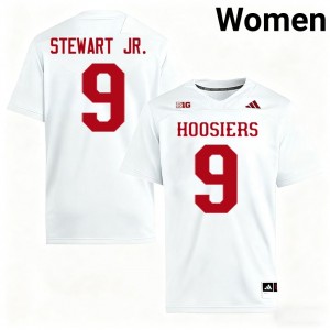 #9 Seaonta Stewart Jr. Indiana Hoosiers White Women Jerseys 2025-26 College Football 530030-340