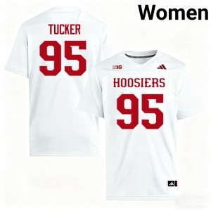 #95 Tyrique Tucker University of Indiana White Women's Jersey Official College Football 182656-258