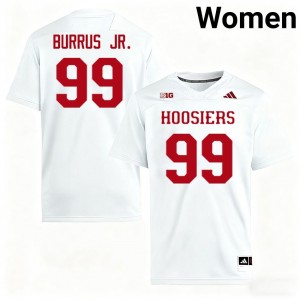#99 Tyrone Burrus Jr. IU White Women Jersey Embroidery College Football 168082-185
