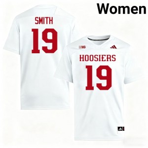 #19 Zacharey Smith Indiana White Womens Jersey Official College Football 560286-852