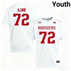 #72 Adedamola Ajani Indiana White Youth Jersey Alumni College Football 711075-518