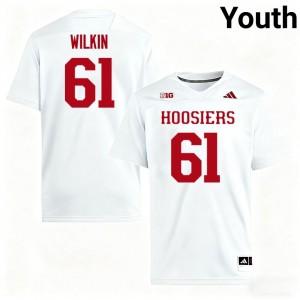 #61 Baylor Wilkin Indiana White Youth Jersey Replica College Football 541486-234