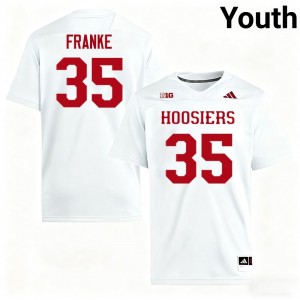 #35 Brendan Franke Indiana Hoosiers White Youth Jerseys High School College Football 642881-109