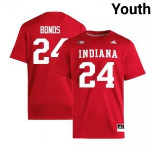#24 Bryson Bonds IU Crimson Youth Jersey Official College Football 484382-942