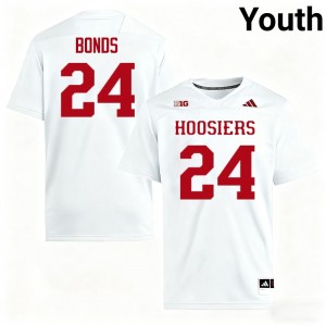 #24 Bryson Bonds Indiana Hoosiers White Youth Jersey High School College Football 433117-119