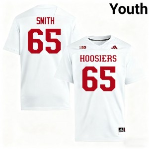 #65 Carter Smith University of Indiana White Youth Jersey Player College Football 171581-136