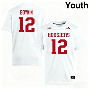 #12 Devan Boykin IU White Youth Jersey Alumni College Football 618238-232