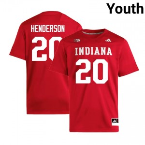 #20 Dontrae Henderson Indiana University Crimson Youth Jerseys 2025-26 College Football 813906-515