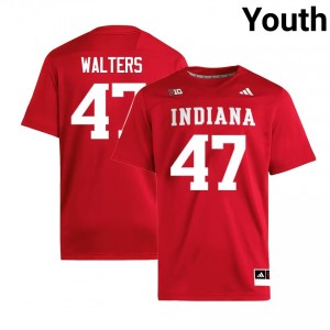 #47 Finn Walters University of Indiana Crimson Youth Jerseys High School College Football 687214-744